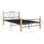 vidaXL Estructura de cama de metal negro 120x200 cm vidaXL Estructura de cama de metal negro 120x200 cm
