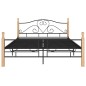 vidaXL Estructura de cama de metal negra 160x200 cm vidaXL Estructura de cama de metal negra 160x200 cm