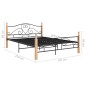 vidaXL Estructura de cama de metal negra 160x200 cm vidaXL Estructura de cama de metal negra 160x200 cm