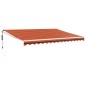 vidaXL Toldo retráctil automático naranja y marrón 4,5x3 m vidaXL Toldo retráctil automático naranja y marrón 4,5x3 m