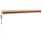 vidaXL Toldo retráctil automático naranja y marrón 4,5x3 m vidaXL Toldo retráctil automático naranja y marrón 4,5x3 m