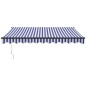 vidaXL Toldo retráctil automático azul y blanco 3x2,5 m vidaXL Toldo retráctil automático azul y blanco 3x2,5 m