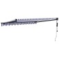 vidaXL Toldo retráctil automático azul y blanco 3x2,5 m vidaXL Toldo retráctil automático azul y blanco 3x2,5 m