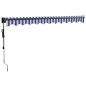 vidaXL Toldo retráctil automático azul y blanco 3x2,5 m vidaXL Toldo retráctil automático azul y blanco 3x2,5 m