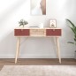 vidaXL Mesa consola con cajones madera contrachapada 105x30x75 cm vidaXL Mesa consola con cajones madera contrachapada 105x30x75 cm