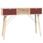 vidaXL Mesa consola con cajones madera contrachapada 105x30x75 cm vidaXL Mesa consola con cajones madera contrachapada 105x30x75 cm