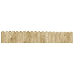 vidaXL Rollos de borde de jardín 3 uds madera pino impregnada 120 cm