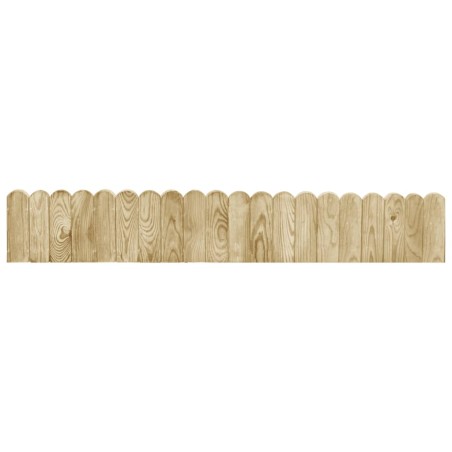 vidaXL Rollos de borde de jardín 3 uds madera pino impregnada 120 cm