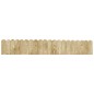 vidaXL Rollos de borde de jardín 3 uds madera pino impregnada 120 cm