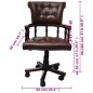 vidaXL Silla de oficina giratoria marrón vidaXL Silla de oficina giratoria marrón