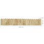 vidaXL Rollos de borde de jardín 3 uds madera pino impregnada 120 cm