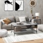 vidaXL Mesa de centro madera contrachapada gris Sonoma 100x50x40 cm vidaXL Mesa de centro madera contrachapada gris Sonoma 100x50x40 cm