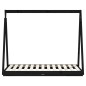 vidaXL Estructura de cama para niños madera de pino negro 70x140 cm