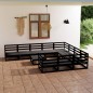 vidaXL Juego de muebles de jardín 11 piezas madera maciza de pino