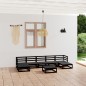 vidaXL Juego de muebles de jardín 8 piezas madera maciza de pino vidaXL Juego de muebles de jardín 8 piezas madera maciza de pino