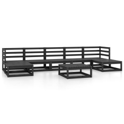 vidaXL Juego de muebles de jardín 8 piezas madera maciza de pino