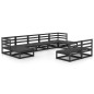 vidaXL Juego de muebles de jardín 9 piezas madera maciza de pino vidaXL Juego de muebles de jardín 9 piezas madera maciza de pino
