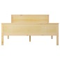 vidaXL Estructura de cama de madera maciza de pino blanco 160x200 cm