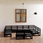 vidaXL Juego de muebles de jardín 11 piezas madera maciza de pino vidaXL Juego de muebles de jardín 11 piezas madera maciza de pino