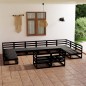 vidaXL Juego de muebles de jardín 12 piezas madera maciza de pino vidaXL Juego de muebles de jardín 12 piezas madera maciza de pino