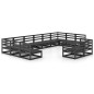 vidaXL Juego de muebles de jardín 12 piezas madera maciza de pino vidaXL Juego de muebles de jardín 12 piezas madera maciza de pino