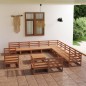 vidaXL Juego de muebles de jardín 14 piezas madera maciza de pino vidaXL Juego de muebles de jardín 14 piezas madera maciza de pino