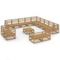 vidaXL Juego de muebles de jardín 14 piezas madera maciza de pino vidaXL Juego de muebles de jardín 14 piezas madera maciza de pino