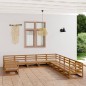 vidaXL Juego de muebles de jardín 11 piezas madera maciza de pino vidaXL Juego de muebles de jardín 11 piezas madera maciza de pino