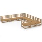 vidaXL Juego de muebles de jardín 11 piezas madera maciza de pino vidaXL Juego de muebles de jardín 11 piezas madera maciza de pino