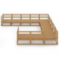 vidaXL Juego de muebles de jardín 11 piezas madera maciza de pino vidaXL Juego de muebles de jardín 11 piezas madera maciza de pino