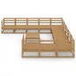 vidaXL Juego de muebles de jardín 12 piezas madera maciza de pino vidaXL Juego de muebles de jardín 12 piezas madera maciza de pino