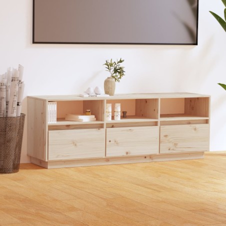 vidaXL Mueble de TV de madera maciza de pino 140x37x50 cm