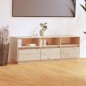vidaXL Mueble de TV de madera maciza de pino 140x37x50 cm