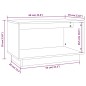 vidaXL Mueble de TV de madera maciza de pino 60x35x35 cm