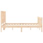 vidaXL Estructura de cama de matrimonio con cabecero madera maciza vidaXL Estructura de cama de matrimonio con cabecero madera maciza