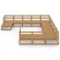 vidaXL Juego de muebles de jardín 12 piezas madera maciza de pino vidaXL Juego de muebles de jardín 12 piezas madera maciza de pino