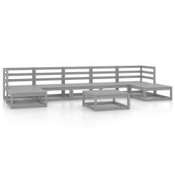 vidaXL Juego de muebles de jardín 8 piezas madera maciza de pino
