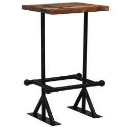 vidaXL Muebles de bar 3 piezas madera maciza reciclada multicolor