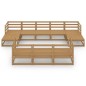 vidaXL Juego de muebles de jardín 10 piezas madera maciza de pino vidaXL Juego de muebles de jardín 10 piezas madera maciza de pino