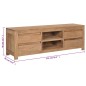 vidaXL Mueble para TV de teca maciza 115x30x40 cm