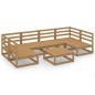 vidaXL Juego de muebles de jardín 7 piezas madera maciza de pino vidaXL Juego de muebles de jardín 7 piezas madera maciza de pino