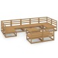 vidaXL Juego de muebles de jardín 10 piezas madera maciza de pino vidaXL Juego de muebles de jardín 10 piezas madera maciza de pino