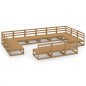 vidaXL Juego de muebles de jardín 13 piezas madera maciza de pino vidaXL Juego de muebles de jardín 13 piezas madera maciza de pino