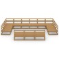 vidaXL Juego de muebles de jardín 13 piezas madera maciza de pino vidaXL Juego de muebles de jardín 13 piezas madera maciza de pino