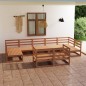 vidaXL Juego de muebles de jardín 9 piezas madera maciza de pino vidaXL Juego de muebles de jardín 9 piezas madera maciza de pino