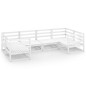 vidaXL Juego de muebles de jardín 6 piezas madera maciza de pino