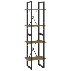 vidaXL Estantería de 4 niveles madera maciza de pino 40x30x140 cm