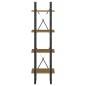 vidaXL Estantería de 4 niveles madera maciza de pino 40x30x140 cm