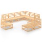 vidaXL Juego de muebles de jardín 9 piezas madera maciza de pino vidaXL Juego de muebles de jardín 9 piezas madera maciza de pino