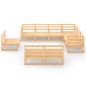 vidaXL Juego de muebles de jardín 9 piezas madera maciza de pino vidaXL Juego de muebles de jardín 9 piezas madera maciza de pino